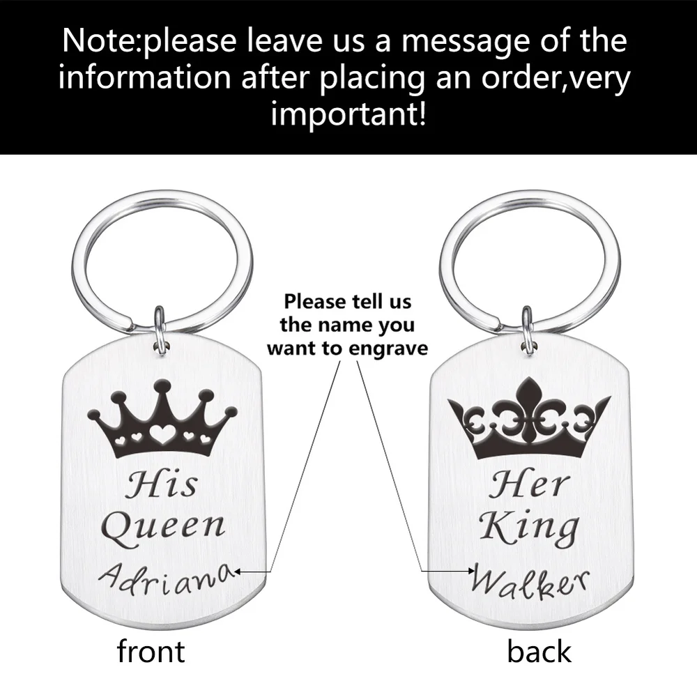 Изготовленная на заказ ключевая цепь пары парень девушка брелок кольцо Юбилей