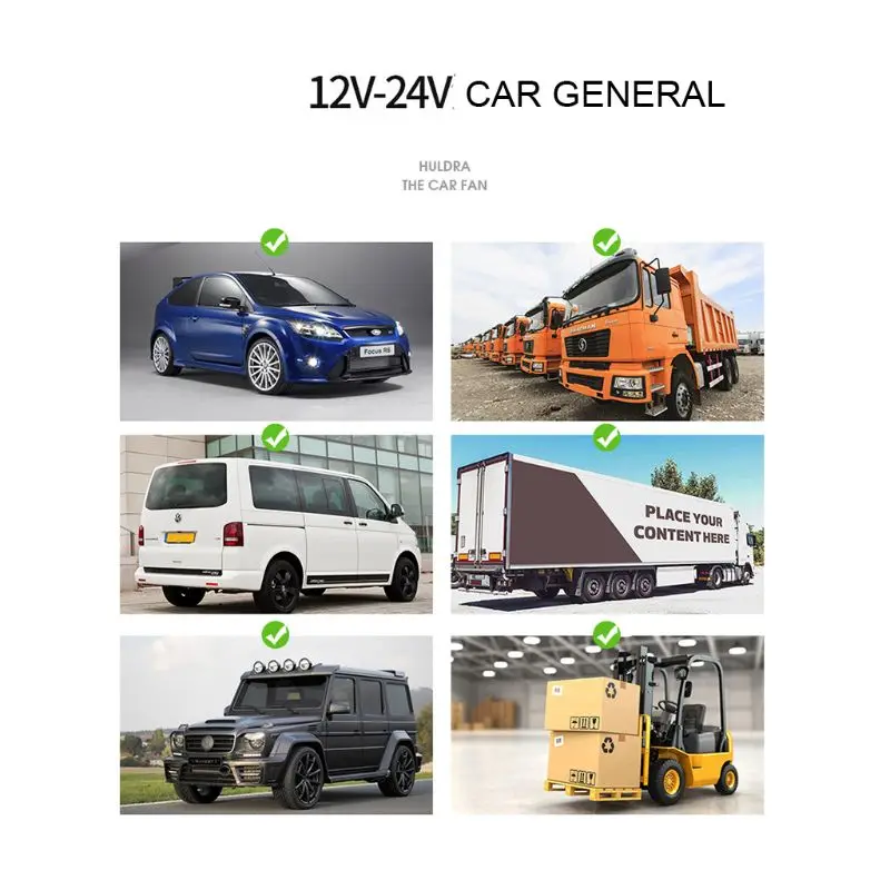 

Suction Cup Single Head 5.5 Inch Car Fan 12V24V Universal Large Wind Three Speed Control USB Car Fan