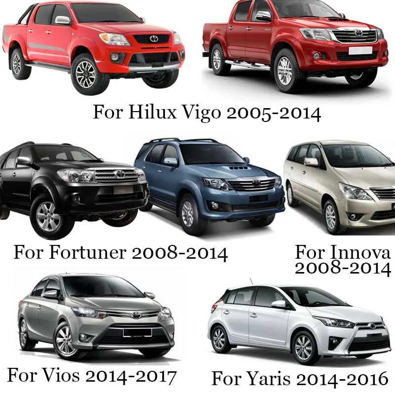 Черная втулка для крышки чаши дверной ручки Toyota hilux FORTUNER SW4 vigo innova 2008-2014 ABS