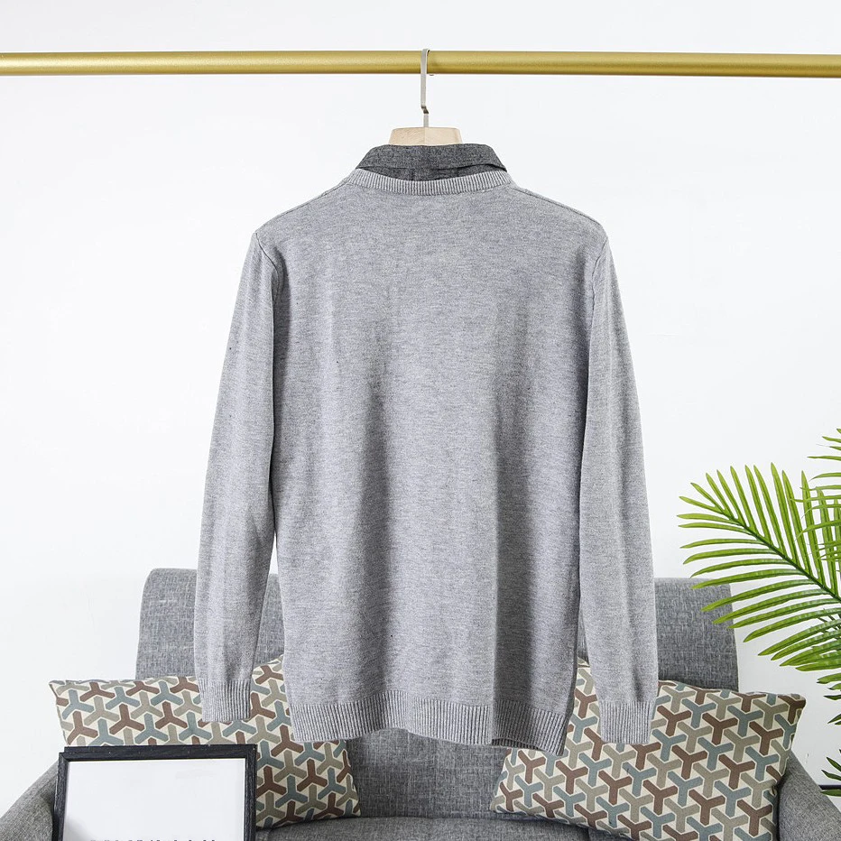 Новинка Осень-зима 2021 мужской клетчатый кардиган из двух частей с ромбовидным