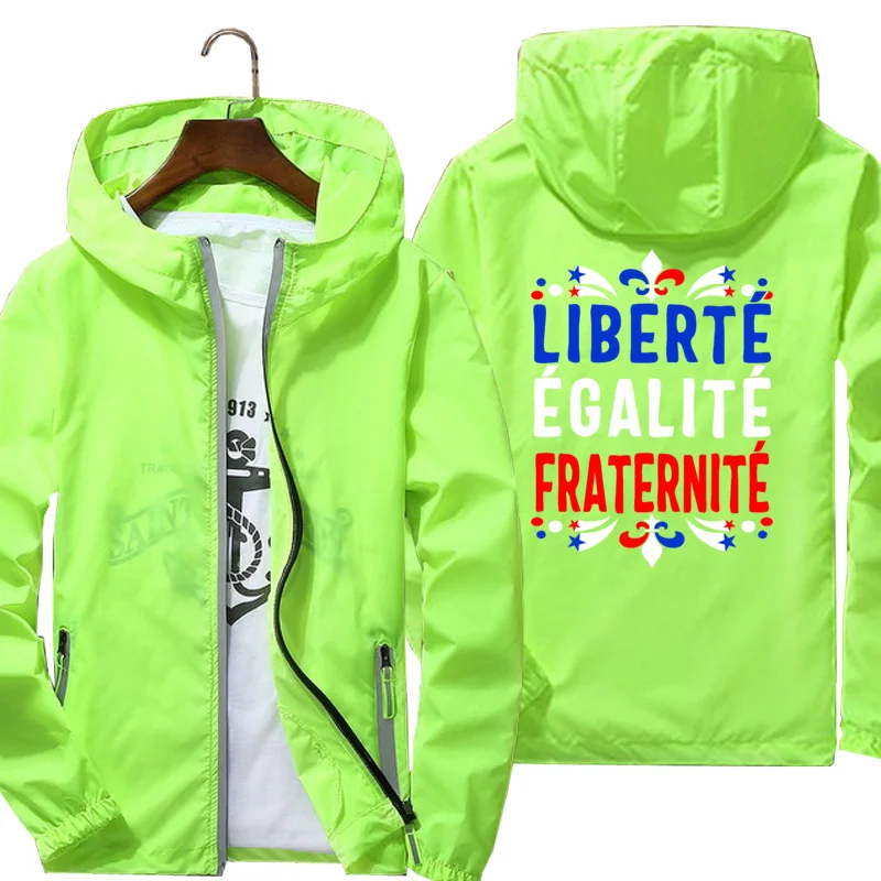 

Liberty Equality Fraternity French Bastille Day Jacket Thin Outwear Windbreake Jacket Windproof Coat Outdoor Sports Coats