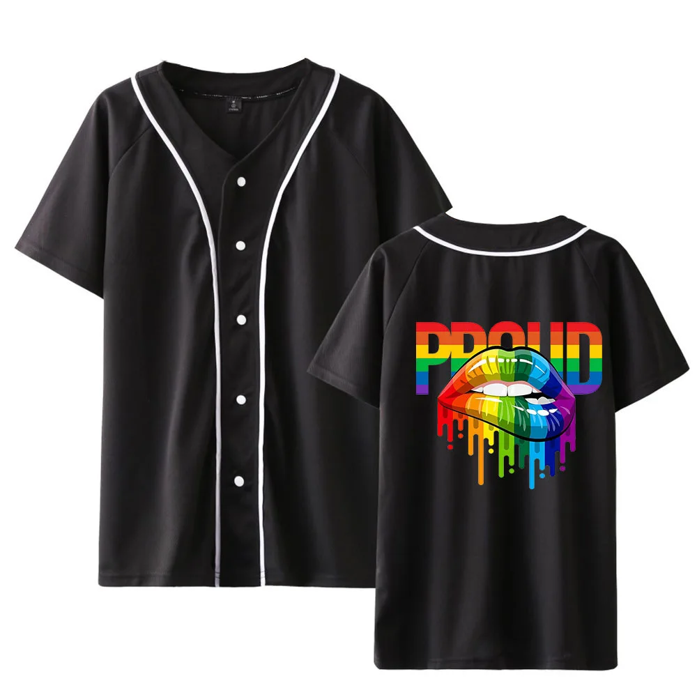 

LGBT T-shirt Men Women Gay Pride Lesbian Rainbow Unisex Hip Hop Short Sleeve Baseball Jersey Tee Shirt Street Wear Summer Tops