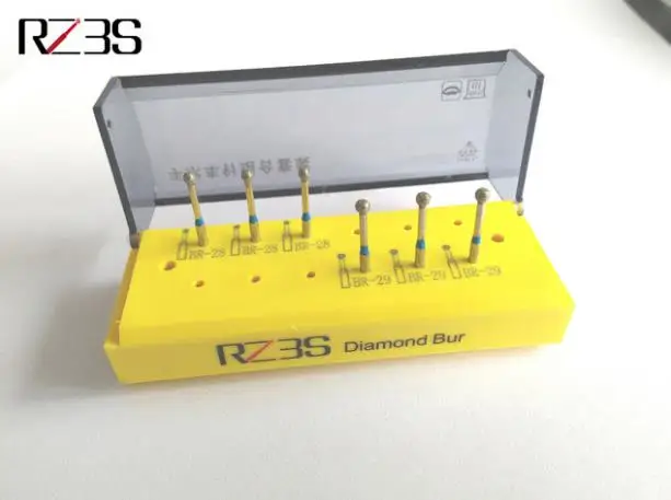 RZ3S 10 тип стоматологический clinicak алмазный Бур Набор Горячая стоматологический Бур FG 1,6 мм стоматологический алмазный Бур - Цвет: Коричневый