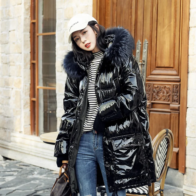 2019 зимняя пуховая парка Женская водонепроницаемая куртка из натурального меха