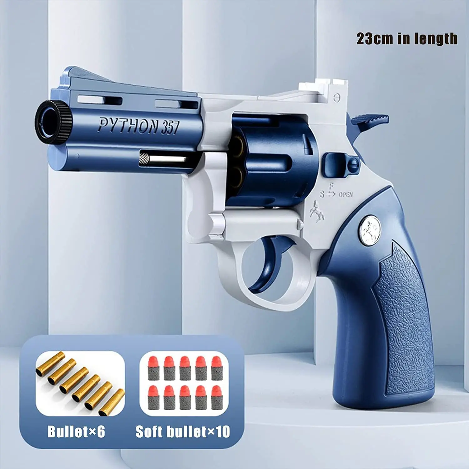 Revolver Soft Bullet Gun ZP5 Pistol 357 Shell Throwing Toy Weapon CS Model for Boys Children Gift | Спорт и развлечения