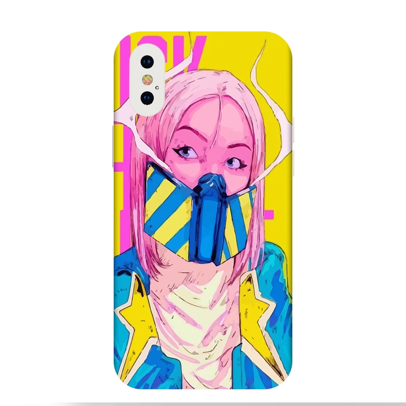 

NOHON iPhone Case For VIVO X50 X60 Pro iQoo 3 7 5 For iPhone 11 12 XE 2020 XR 7 8 Plus Pink Girl Liquid Silicagel Cases Cover