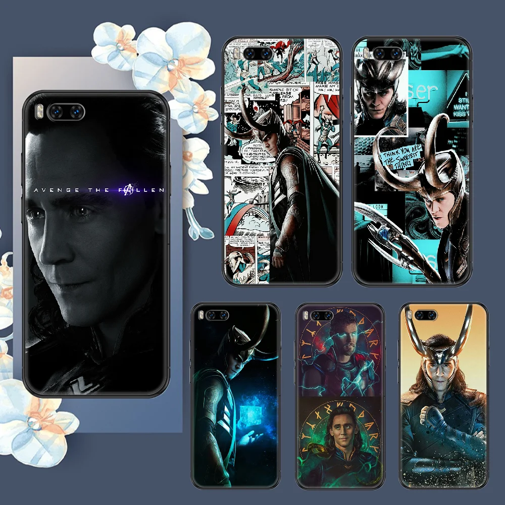 

loki Phone case For Xiaomi Mi Max Note 3 A2 A3 8 9 9T 10 Lite Pro Ultra black luxury cover 3D bumper painting cell cover fashion