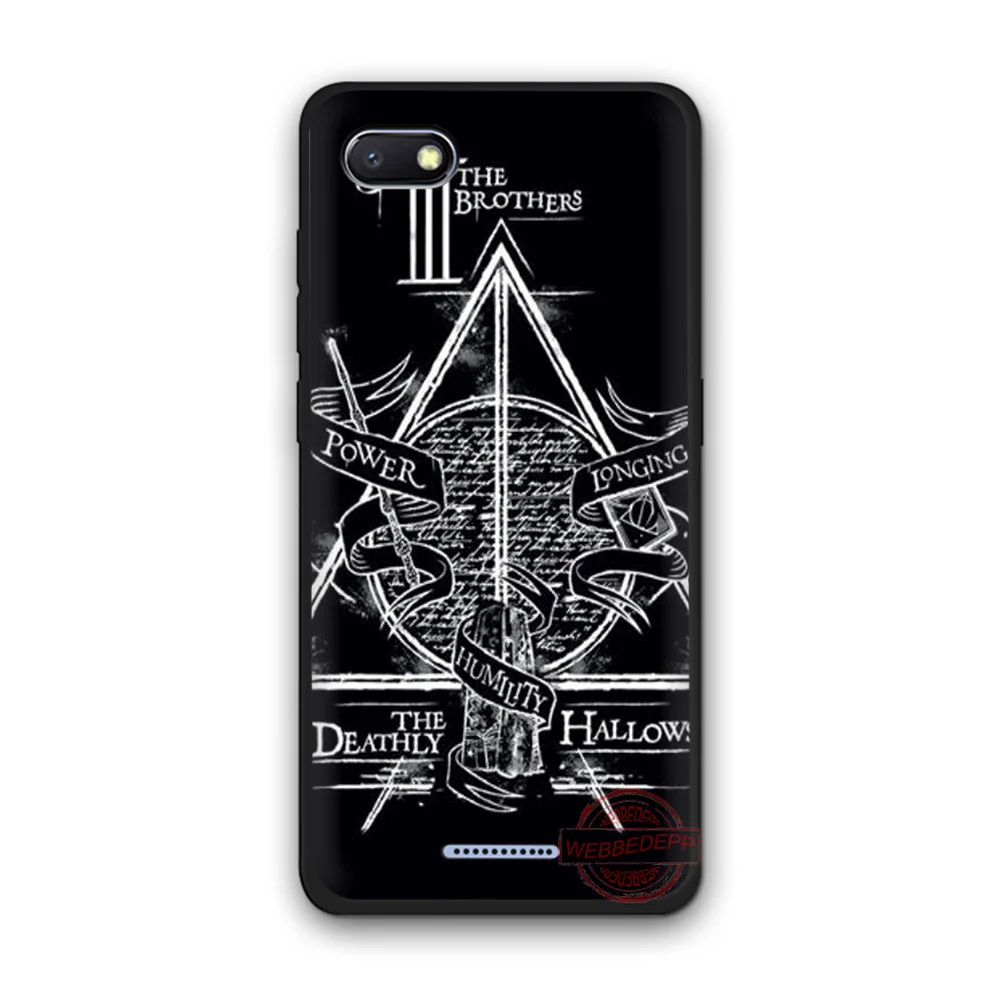 WEBBEDEPP Deathly Hallows Logo Fashion Soft Silicone Phone Case for Redmi Note 6Pro 7Pro 4A 4X 5 5A 6A 8A 7 S2 note 8 |