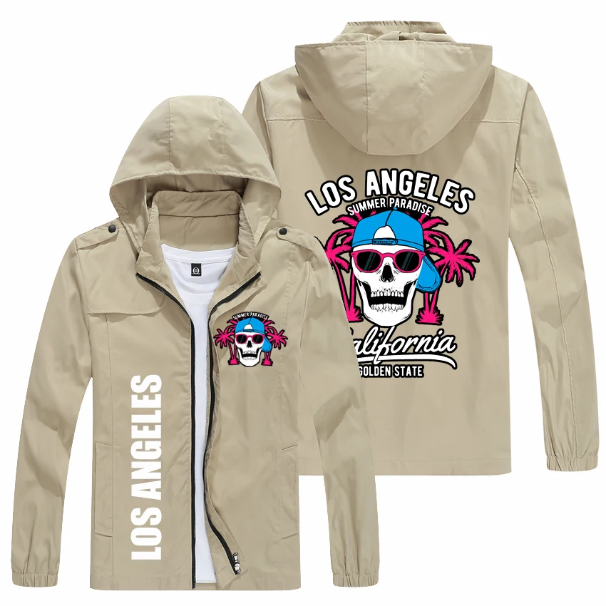 

2021 new high-quality jacket coat LOS ANGELES casual work clothes zipper hoodie European code oversized LOGO customization