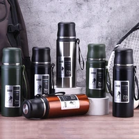 800ml1000ml portable insulation cup handle sport cycling vacuum flask large capacity stainless steel thermos water bottle