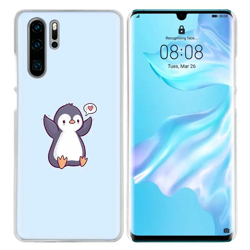 Жесткий чехол для huawei P30 P20 P10 mate 30 20 10 Nova 5 5i Pro Lite P Smart Z Plus Прекрасный Пингвин полярный медведь - Цвет: 08