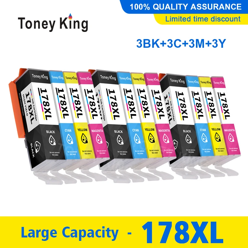 Чернильный картридж совместимый с чипом для принтера HP 178 XL 5510 5515 6510 b09a B109 N B110a B210b