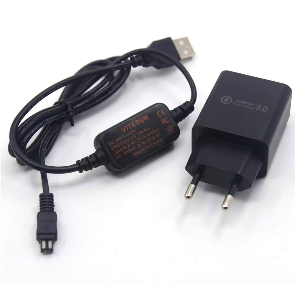 AC L200 L25A внешний аккумулятор USB кабель + адаптер зарядки для Sony DSC HX1 DCR UX5 UX7 HDR XR100 NEX