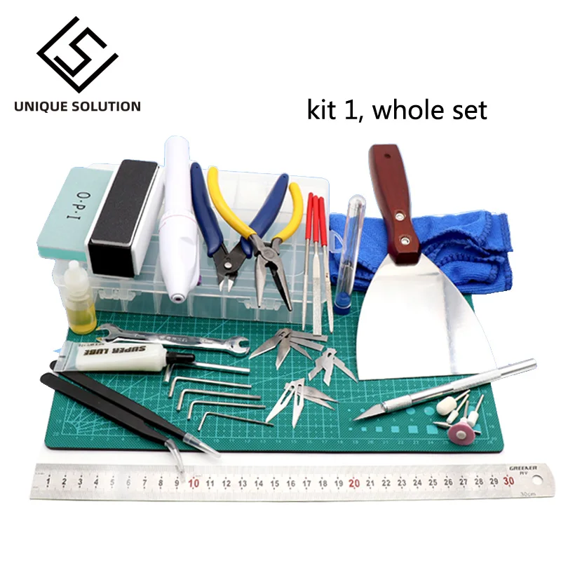 kit 1 3d печать er части 3d набор инструментов для удаления печати Полный 3d инструмент для отделки ретуш использование для 3d печати er пла смолы модель принтера - Цвет: kit 1