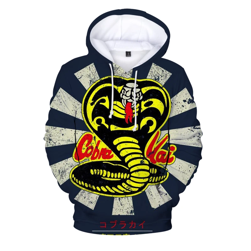 

Детская толстовка с капюшоном, подходящая 3D детская Кобра-кай, 3D толстовки, мужские и женские толстовки, пуловеры для мальчиков и девочек, сп...