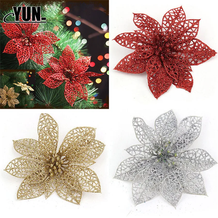 10 шт. (15 см) Блестящий полый искусственный цветок для детей украшение дня рождения