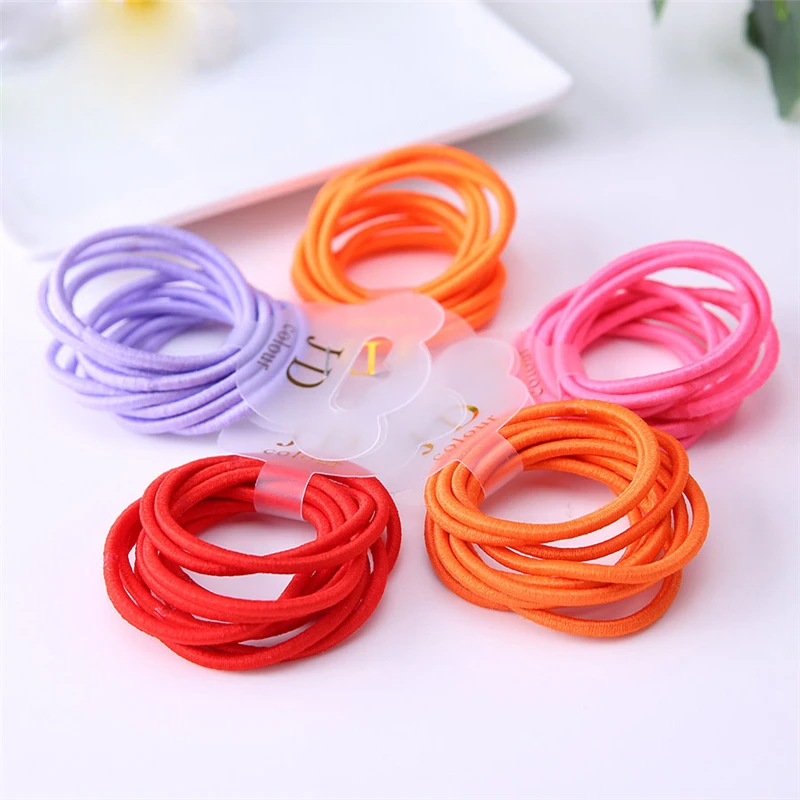Высокое качество 10 шт./партия детская маленькая эластичная лента для волос яркие