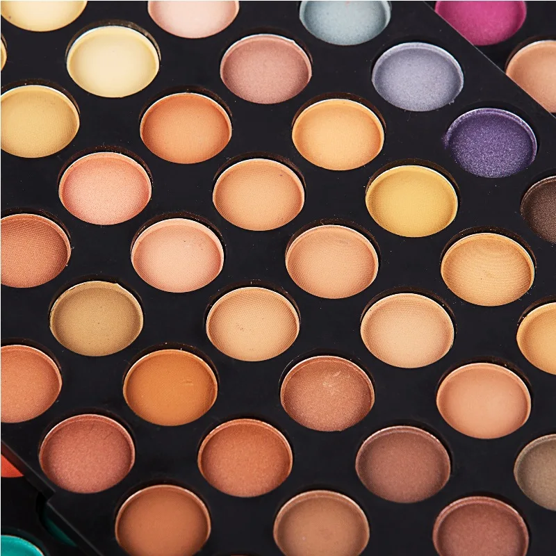 120 цветов Сияющие тени для век Палитра матовые мерцание и блеск телесный макияж