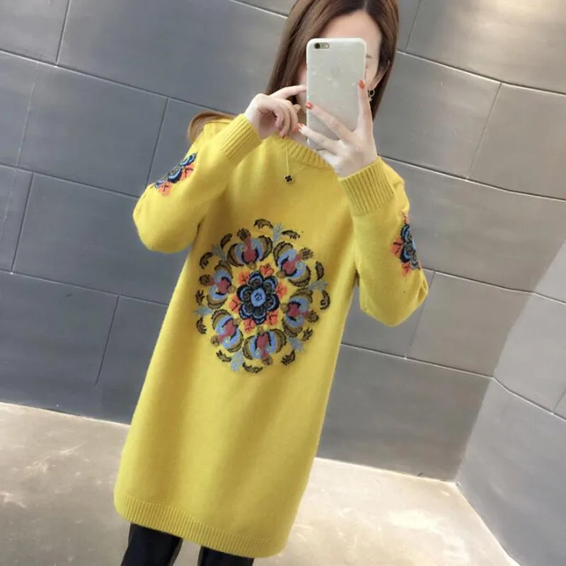 Высококачественный Женский модный свитер 2019 с высоким воротником Топ женские