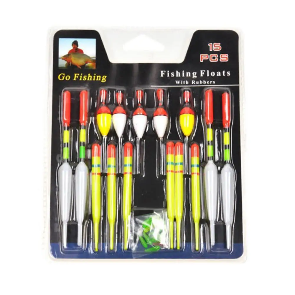 

15Pcs/Set Fishing Floats Vertical Professional Fishing Lure Floats Rods Slip Drift Tube Set Fishing Tackles Pesca Tackles