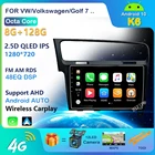 Автомагнитола Carplay, 2 + 32 ГБ, Android 10,0, Bluetooth, GPS-навигация, без dvd, для Volkswagen Golf 7 2013-2017