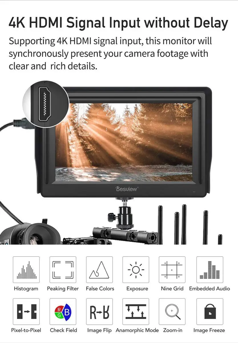 Desview Mavo-P5 5," монитор поля камеры, экран IGZO 1920*1080 с входом 4K HDMI для DSLR-камеры-полевой монитор