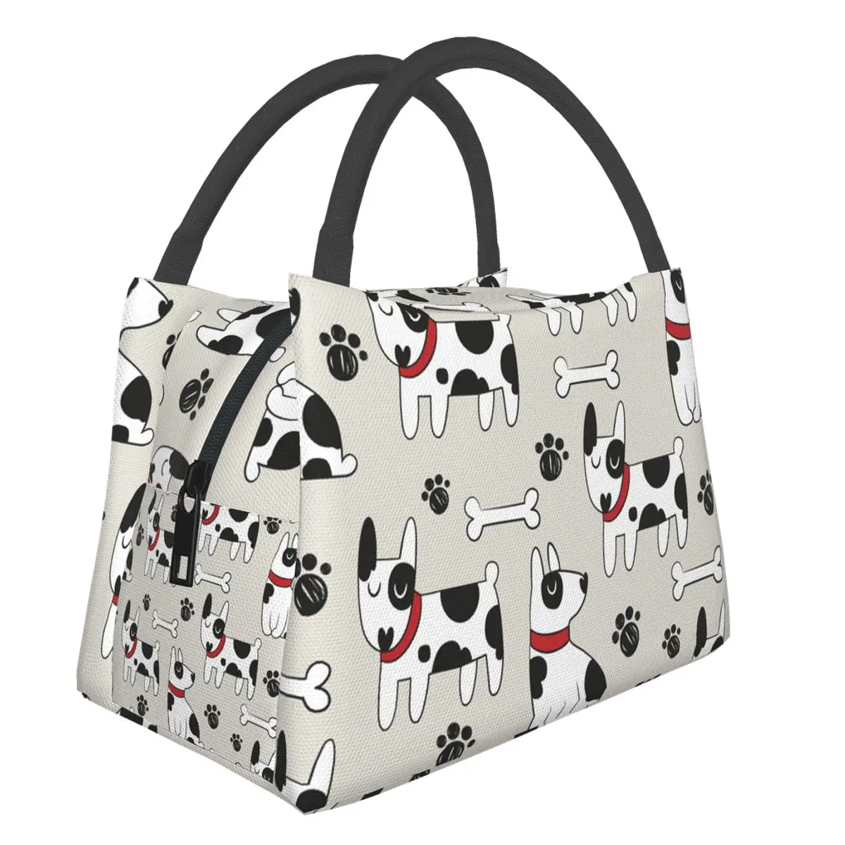 

NOISYDESIGNS Lunch Bags for Women Bull Terrier Print Portable Insulated Warm Cooler Handbag Kawaii Thermal Food Picnic Bag Bento