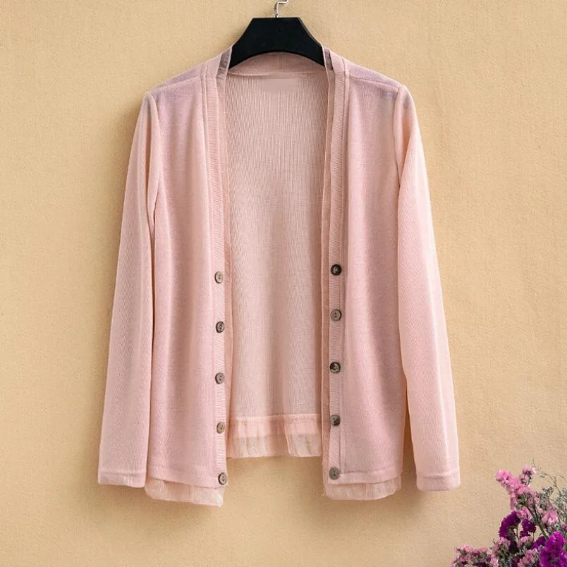 Кардиган женский вязаный с длинным рукавом повседневная шаль верхняя одежда