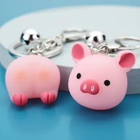 cute piggy key chain couple kawaii keychains pig shape key ring holder for gift bag charms pendant jewelry accessories