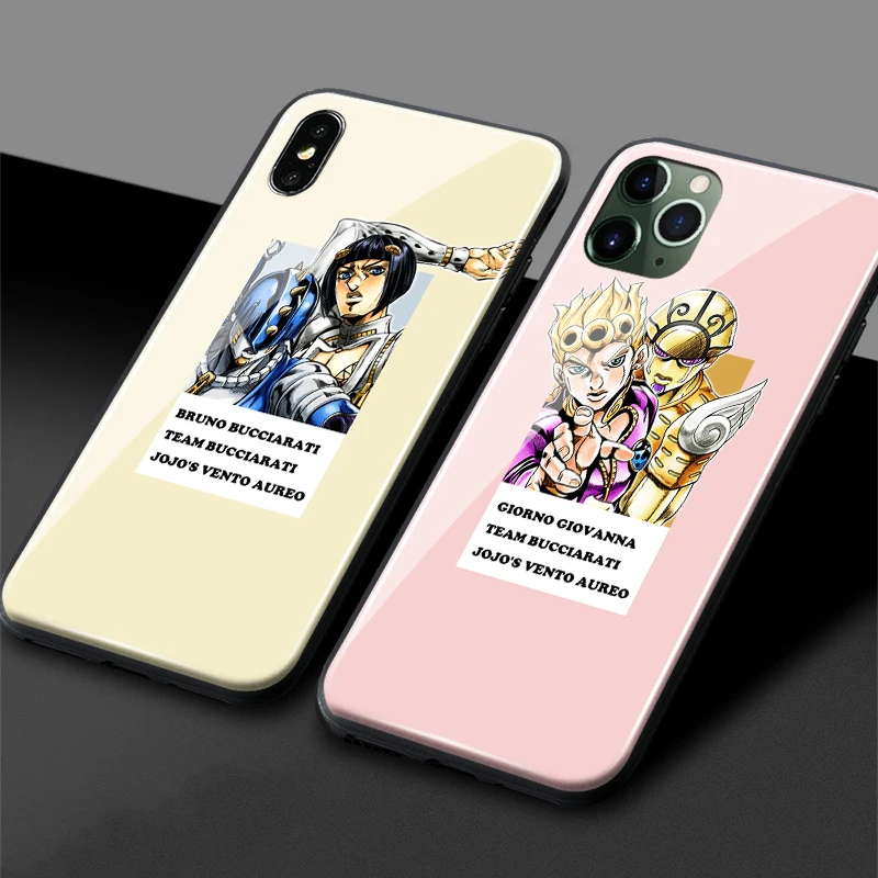 Команда Bucciarati vento aureo аниме мягкий силиконовый стеклянный чехол для телефона iPhone