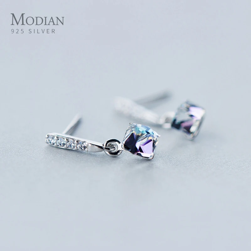 Modian Новое поступление 100% 925 стерлингового серебра с радужным топазом украшением
