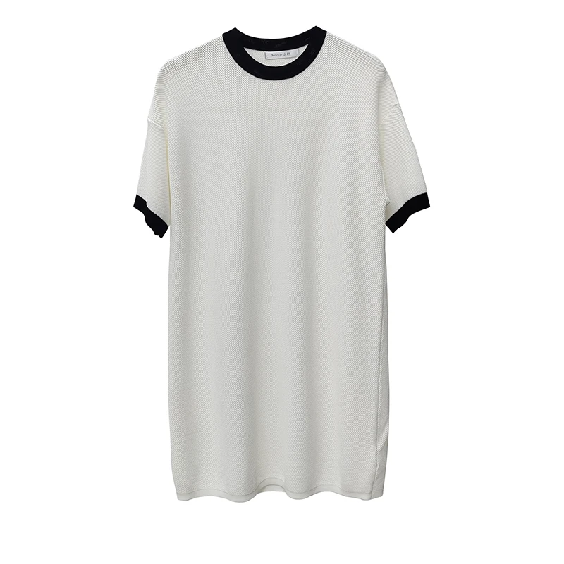 

Oversize Knitted Dress Summer Light Luxury Recreational Aristocratic Temperament Small Sweet Wind Straight White Little Loose