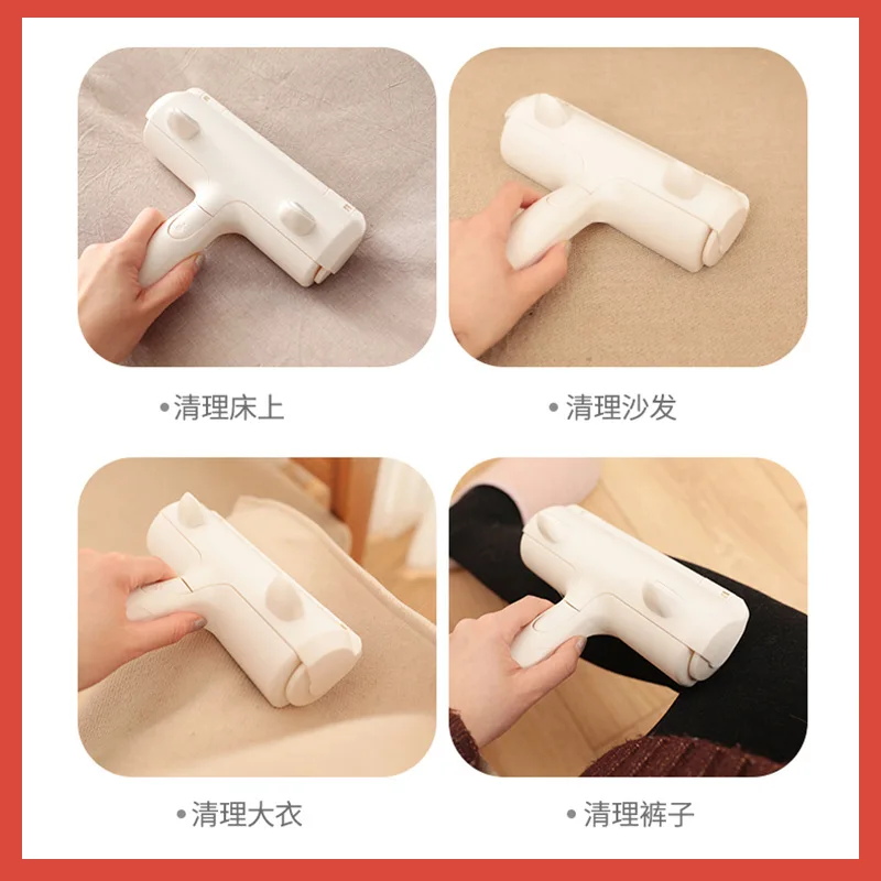 

Pet Hair Remover Roller Removing Dog Cat Hair From Furniture Self-Cleaning Lint Pet Hair Remover Quick Cleanup
