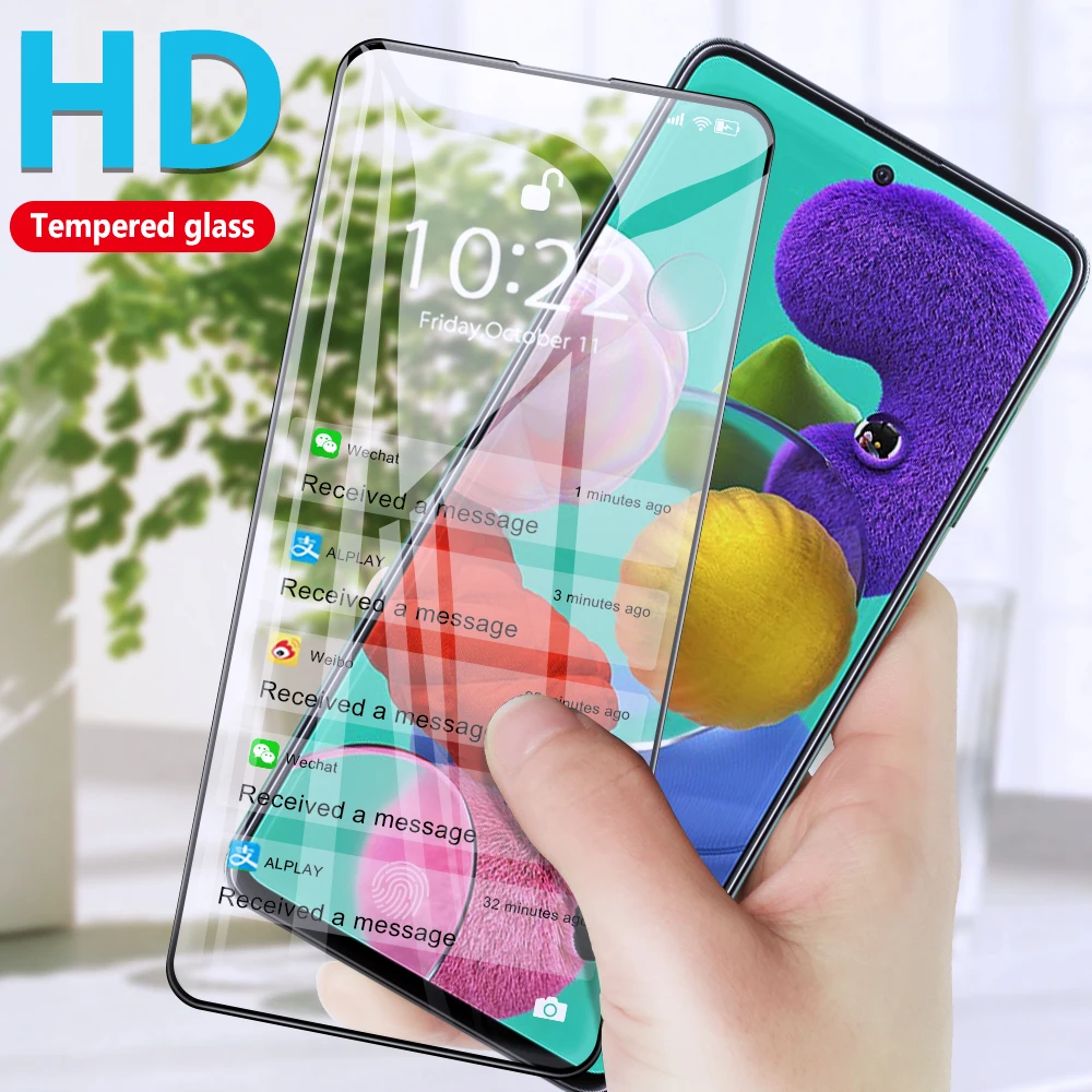 2 шт. закаленное стекло для Samsung Galaxy A 51 50 Защита экрана смартфона A51 A50 от