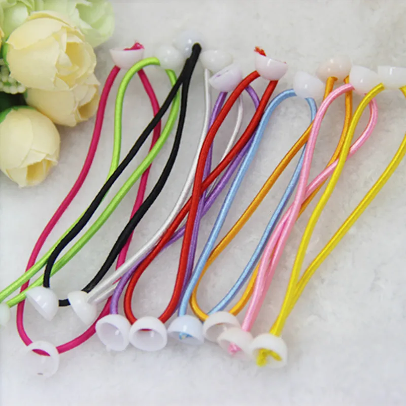 Эластичные резинки для волос ярких цветов с двумя пластиковыми стаканами