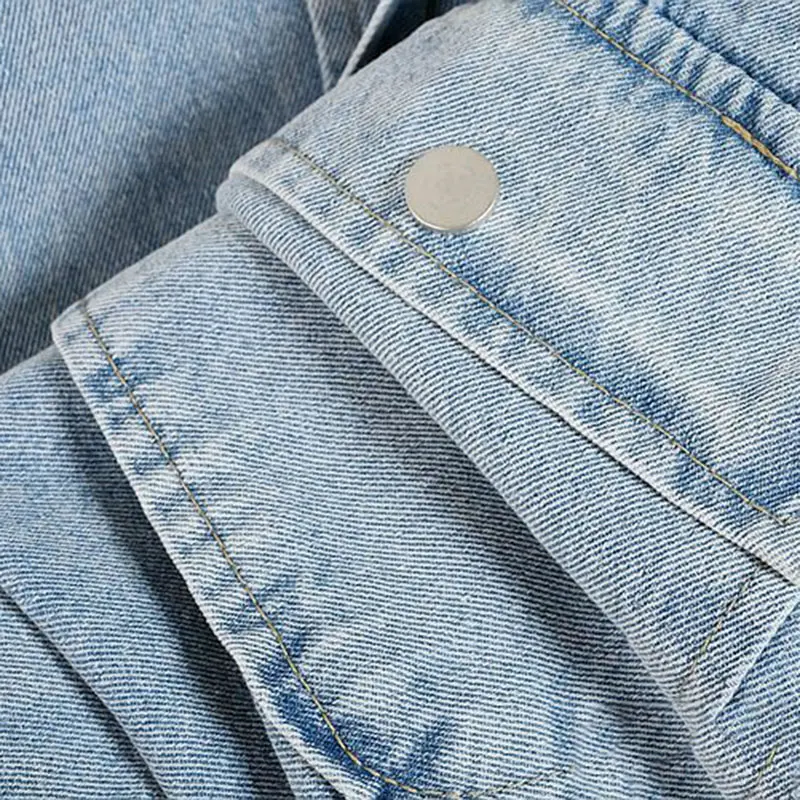 

XITAO Button Pocket Denim Jacket Women 2020 Autumn Casual Fashion Style Temperament All Match Turn Down Collar Jacket ZP3226