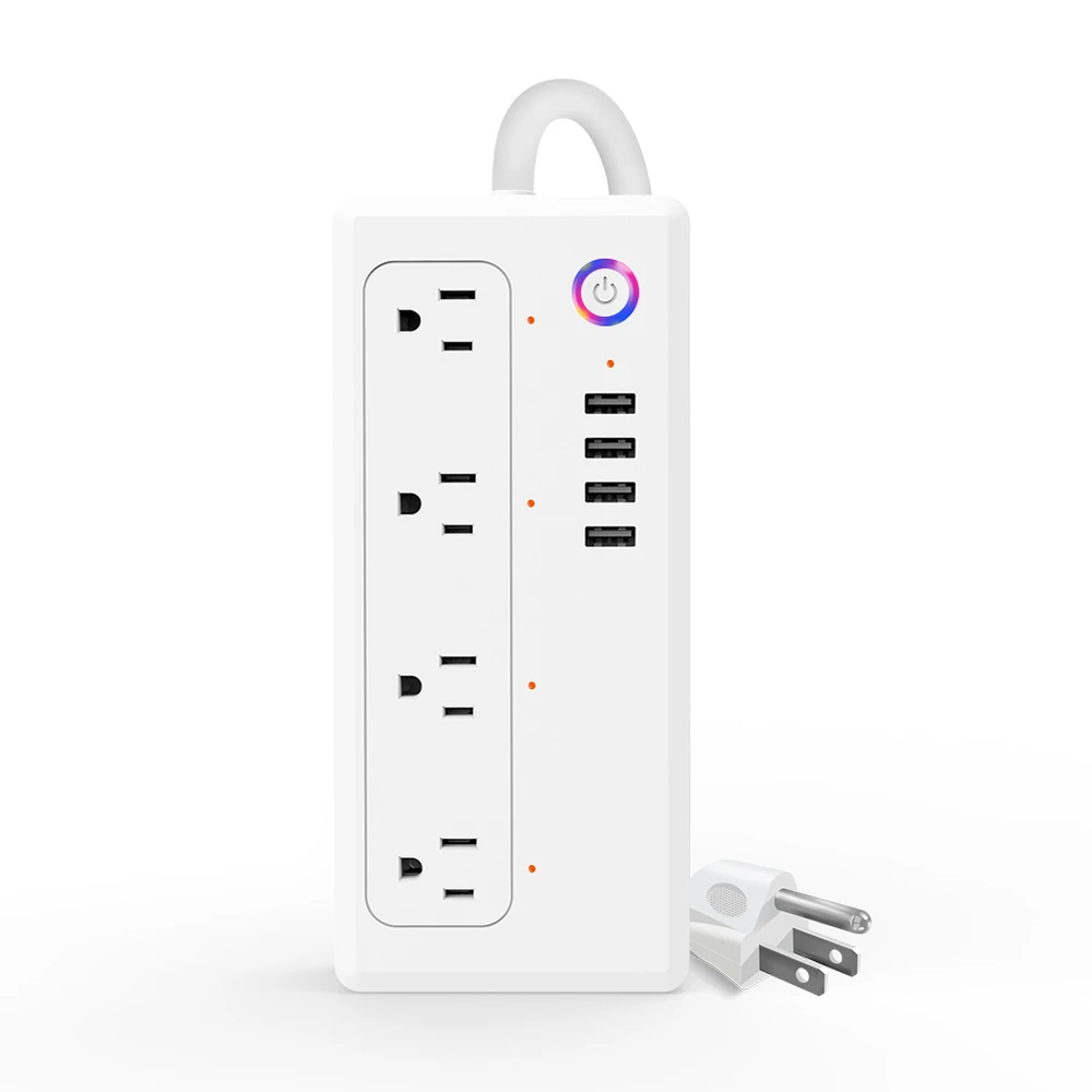 4 USB порт розетка Голосовое управление умный Wifi силовая полоса Защита от перенапряжения несколько розеток дистанционного управления умная вилка Wi-Fi
