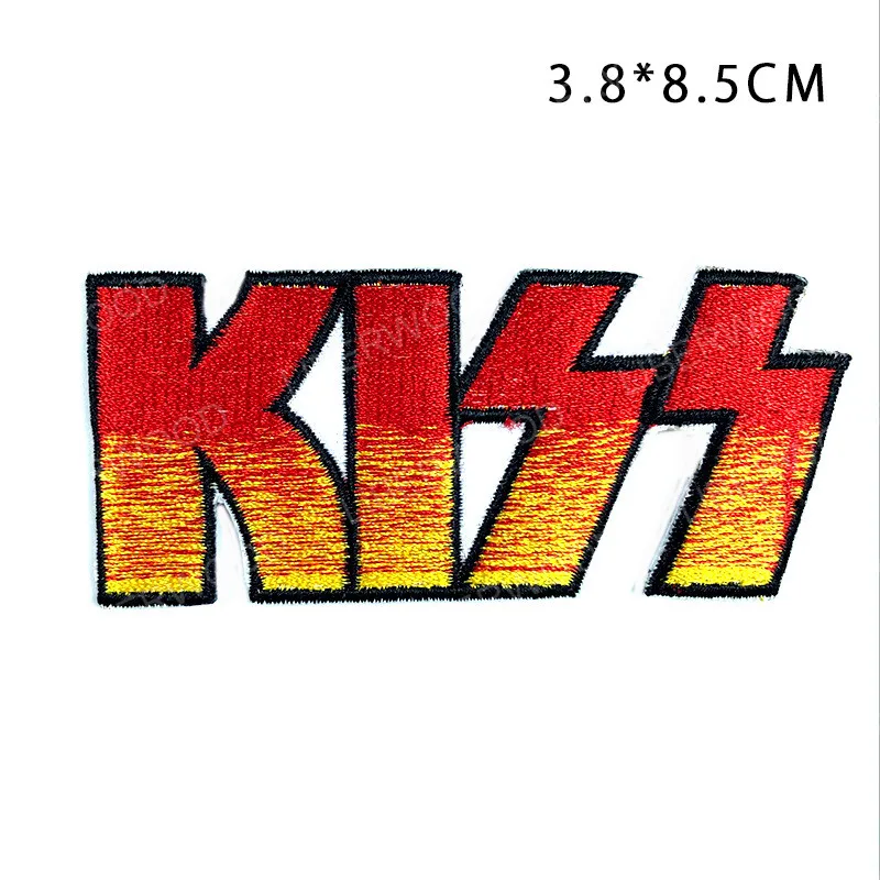 Наклейка с надписью KISS BAND ROCK ROLL|Заплатки| |