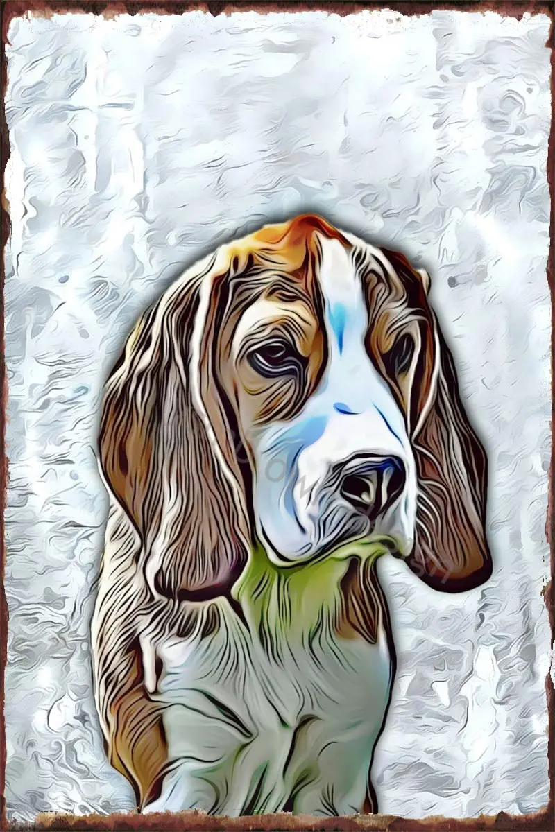 

Оловянная табличка Beagle с изображением милой собаки, Настенный декор, Ретро винтажный металлический знак, жестяной знак для искусства, кафе, ...