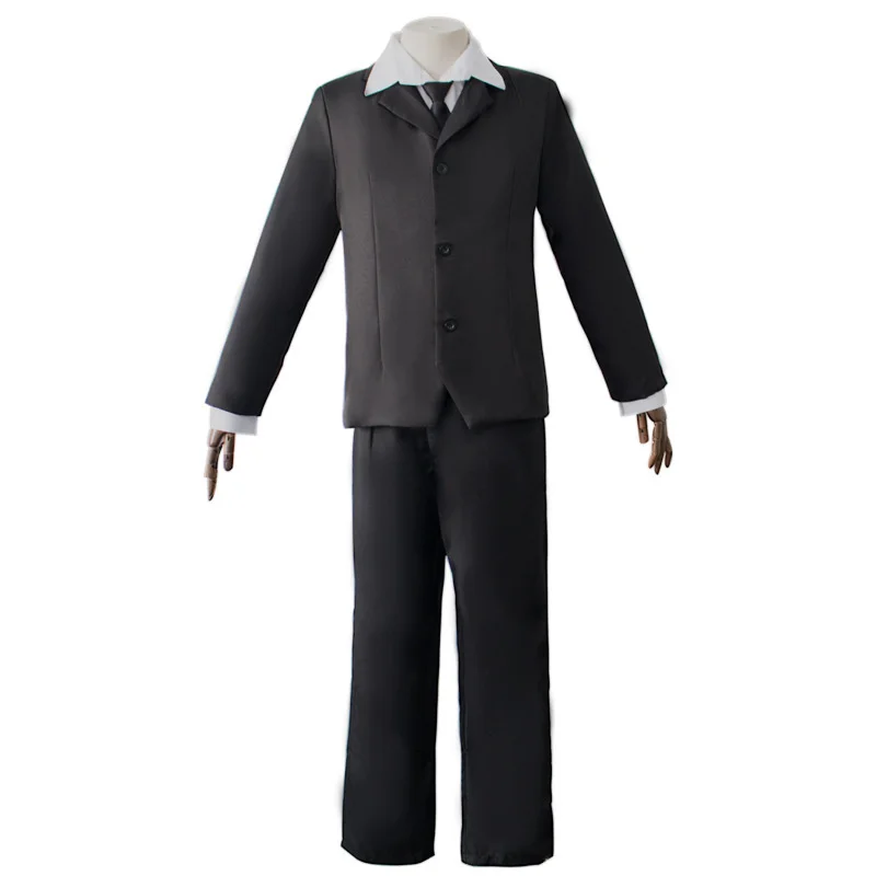Костюм для косплея дазай Осаму из аниме бродячие псы черный тренчкот наряд