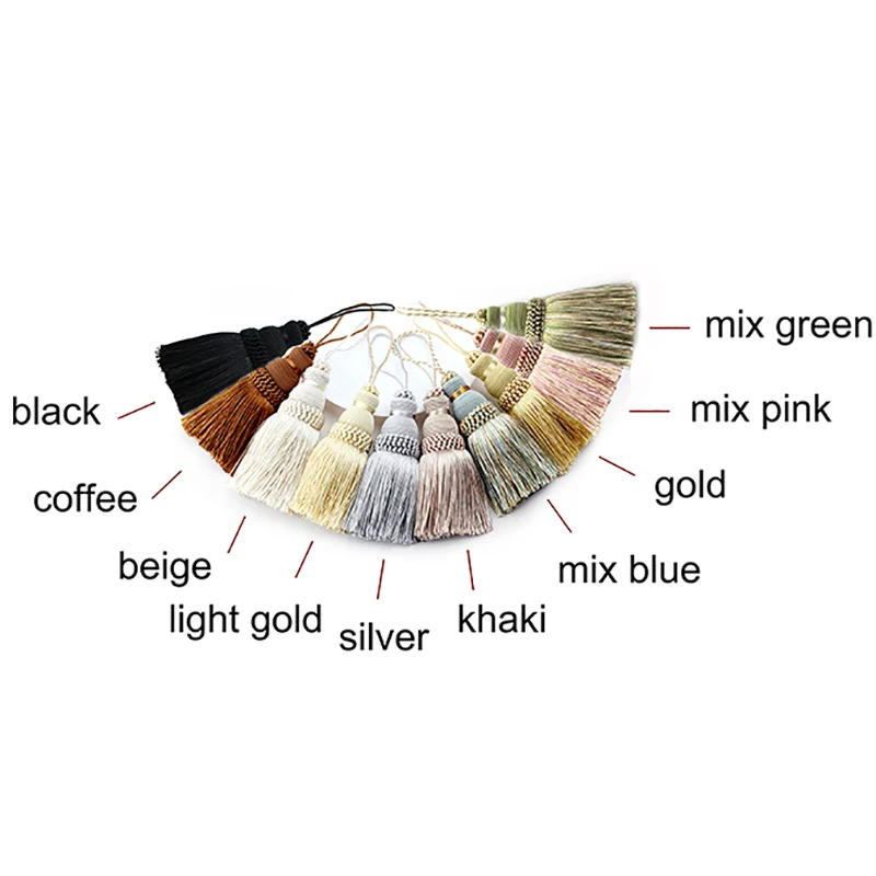 1 шт. цветные сумки кисточки Quasten Декоративные Шелковые отделка закладки для