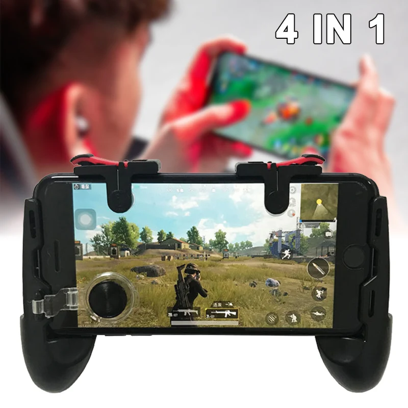 Игровой триггер для мобильного телефона 4 в 1 контроллер Fire V6.0 Кнопка L1R1+ геймпад для PUBG CS контроллер выживания Кнопка шутер