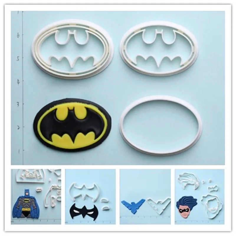 Супер герой ночнушка Бэтмен помадка резак для мальчика день рождения торт кекс