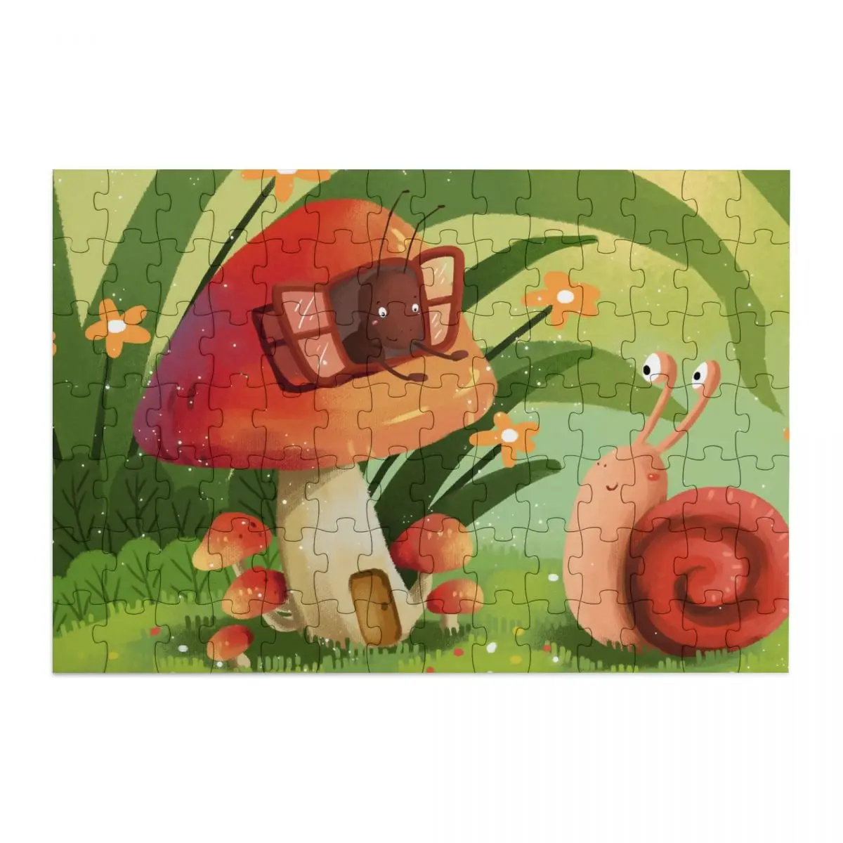 Деревянные блоки головоломка мультфильм улитка и муравей милые игрушки История