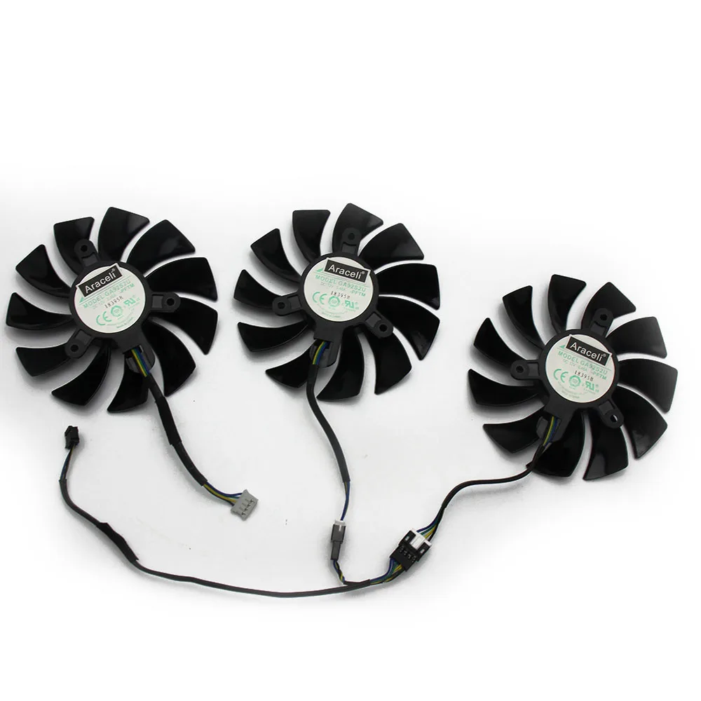 3 шт./лот GA92S2U DC12V 0.46A RTX2080 Ti для ZOTAC GAMING GeForce RTX 2080 2080Ti AMP видеокарта охлаждающий вентилятор