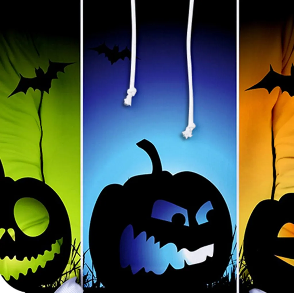 3D Хэллоуин печатных женщин негабаритных толстовки с длинным рукавом Спортивные