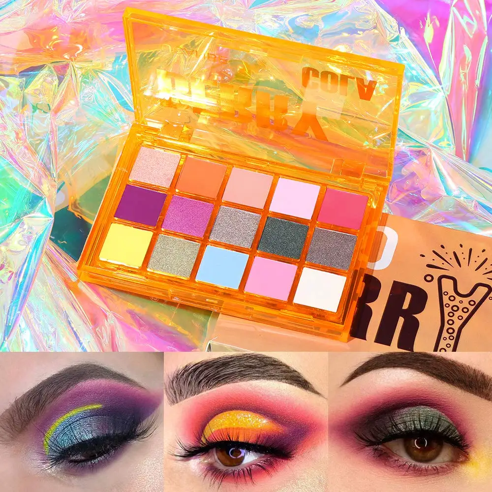 Палетка неоновых теней для век UCANBE 15 мерцающих матовых оттенков | Красота и