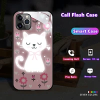 3d cute animal cat phone bumper for iphone 11 12 pro xr xs max x 6 7 8 plus shockproof glass case sound acoustic control