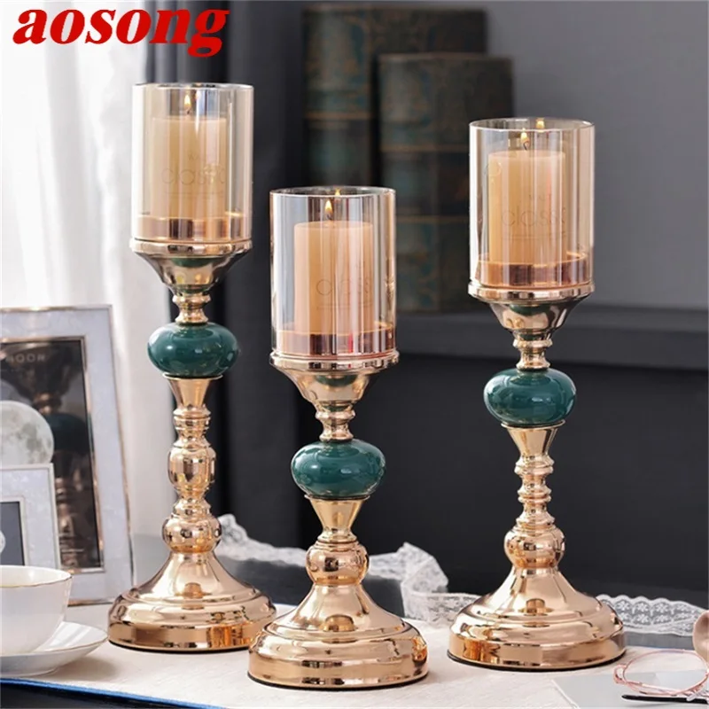 

AOSONG Candle Table Light Modern Retro Decoration Luxury Lamp For Home Dinning Room