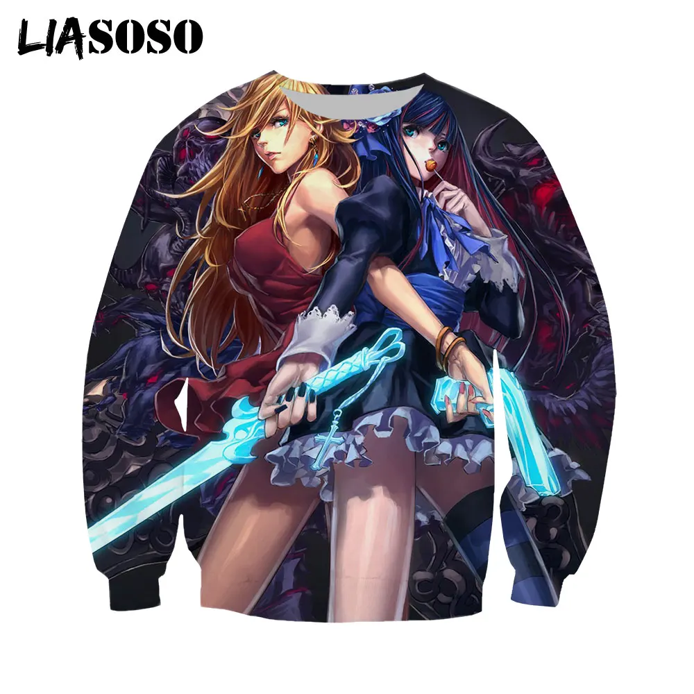 

LIASOSO 3D Print Japanese Anime Sexy Girl Sweatshirt Hoodies Men's/Women's Autumn Harajuku Pullover Long Sleeve Oversize Tops